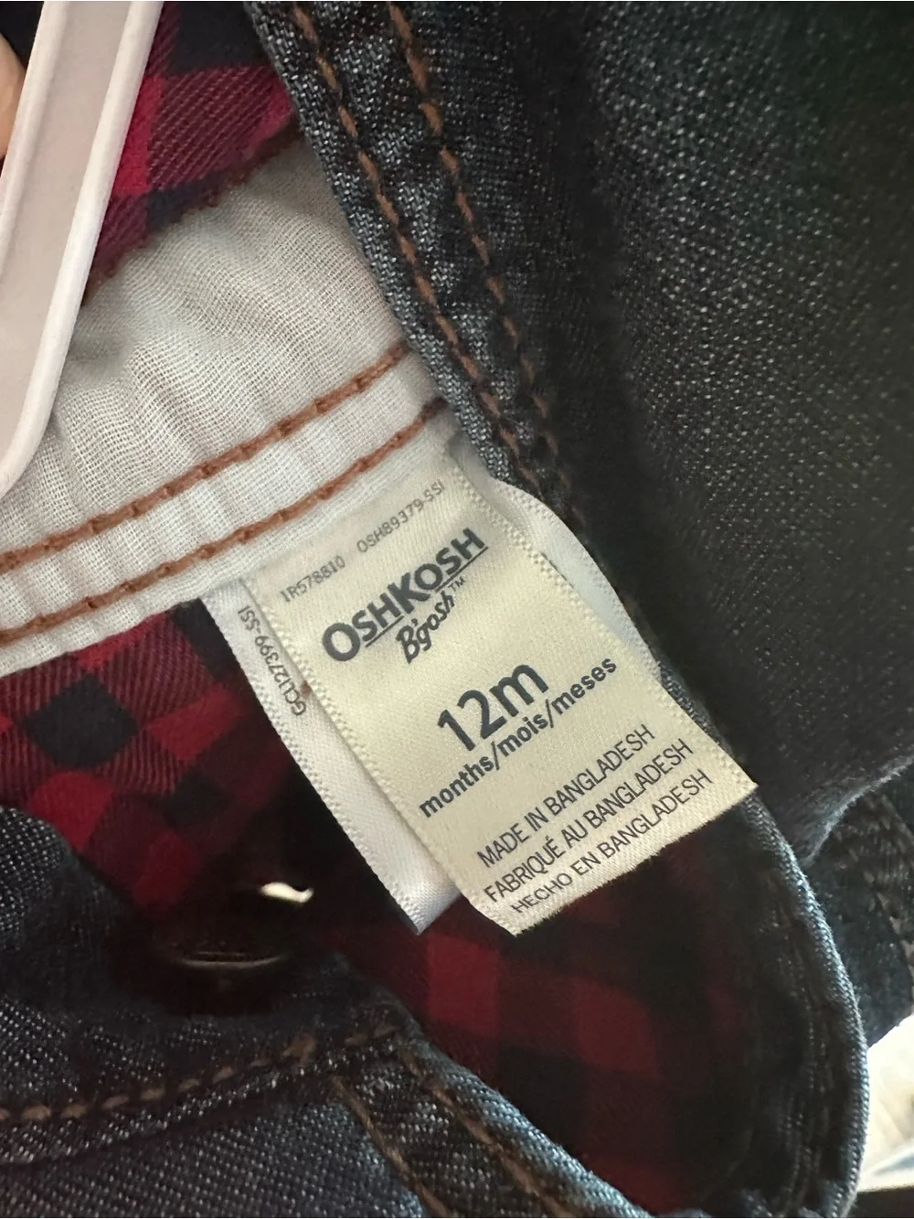 OshKosh B'gosh Blue Denim Overalls toddler 12 months